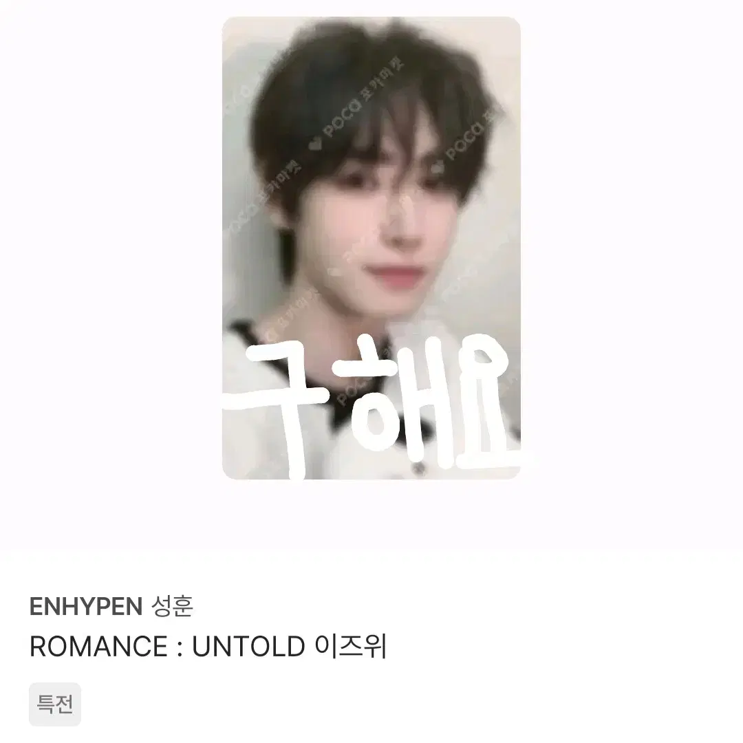 [교환] 엔하이픈 성훈 훈댕이 인형 키링 비공굿 앨포 포카 로맨스 언톨드 2