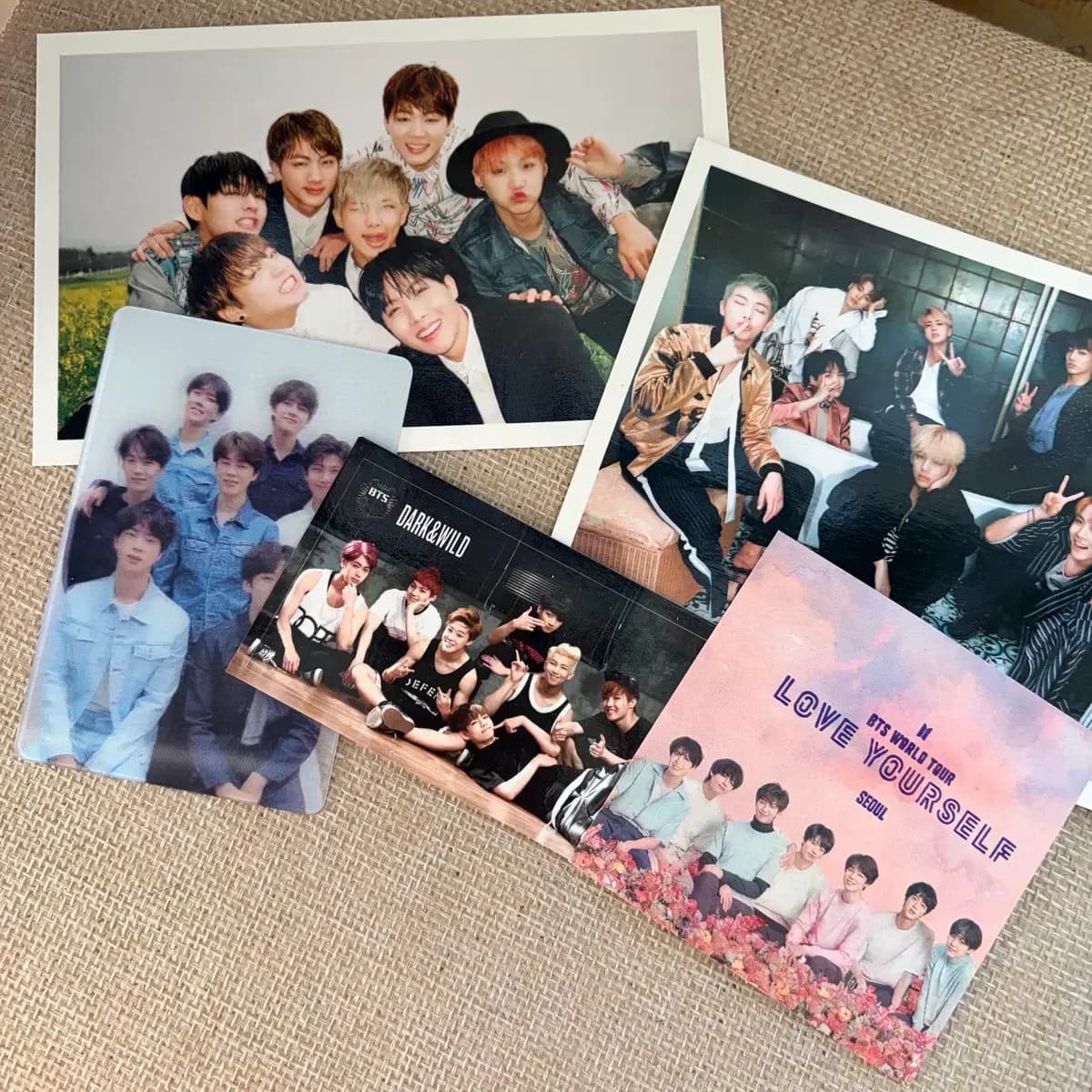 BTS 방탄소년단 단체포카, Love Yourself 콘서트 미니 엽서