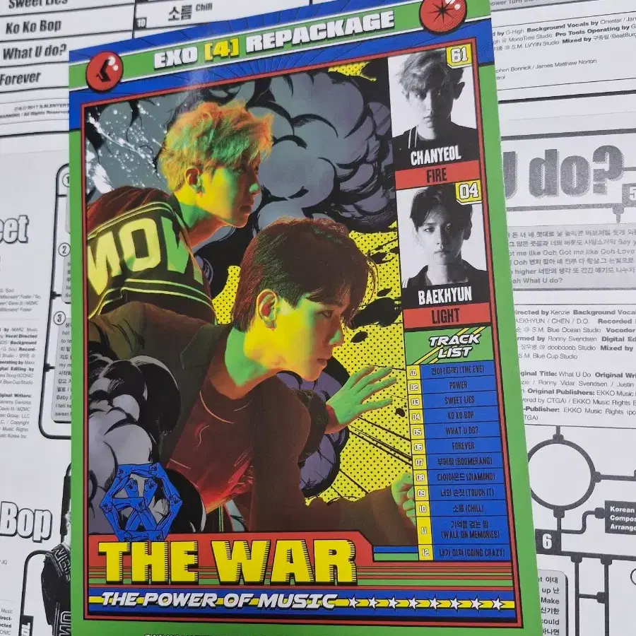 EXO The War 포토카드 찬열/백현 2