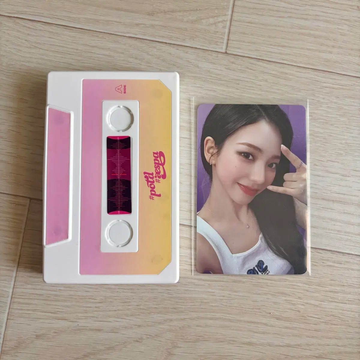 에스파 카리나 보이스 potd 포카 양도 메모리 테이프 엠디 md 전시회 1