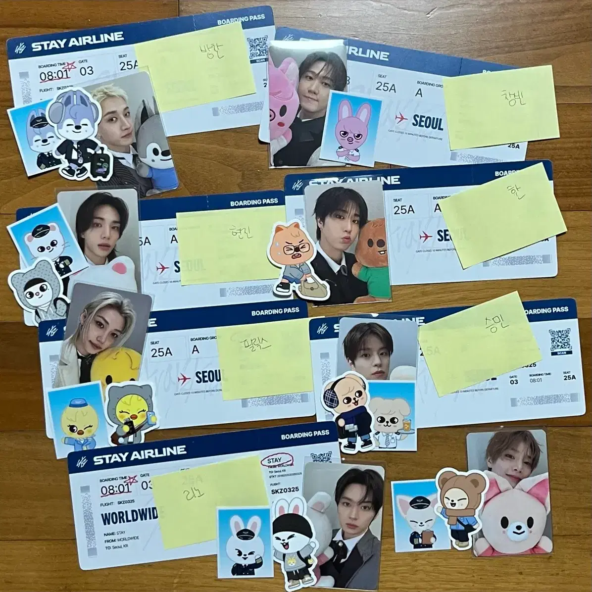현진필릭스)스키즈 팝업 특전 양도 보딩패스여권증사스티커포카 지니렛뽁아리