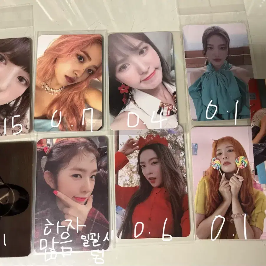 레드벨벳 포카 판매 아이린 슬기 웬디 조이 예리