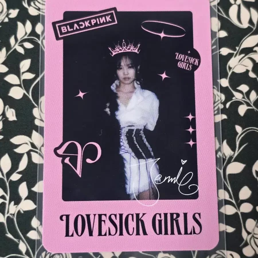 블랙핑크 블핑 포토카드 포카 럽식걸 제니 jennie 특전 롤플레잉 카드