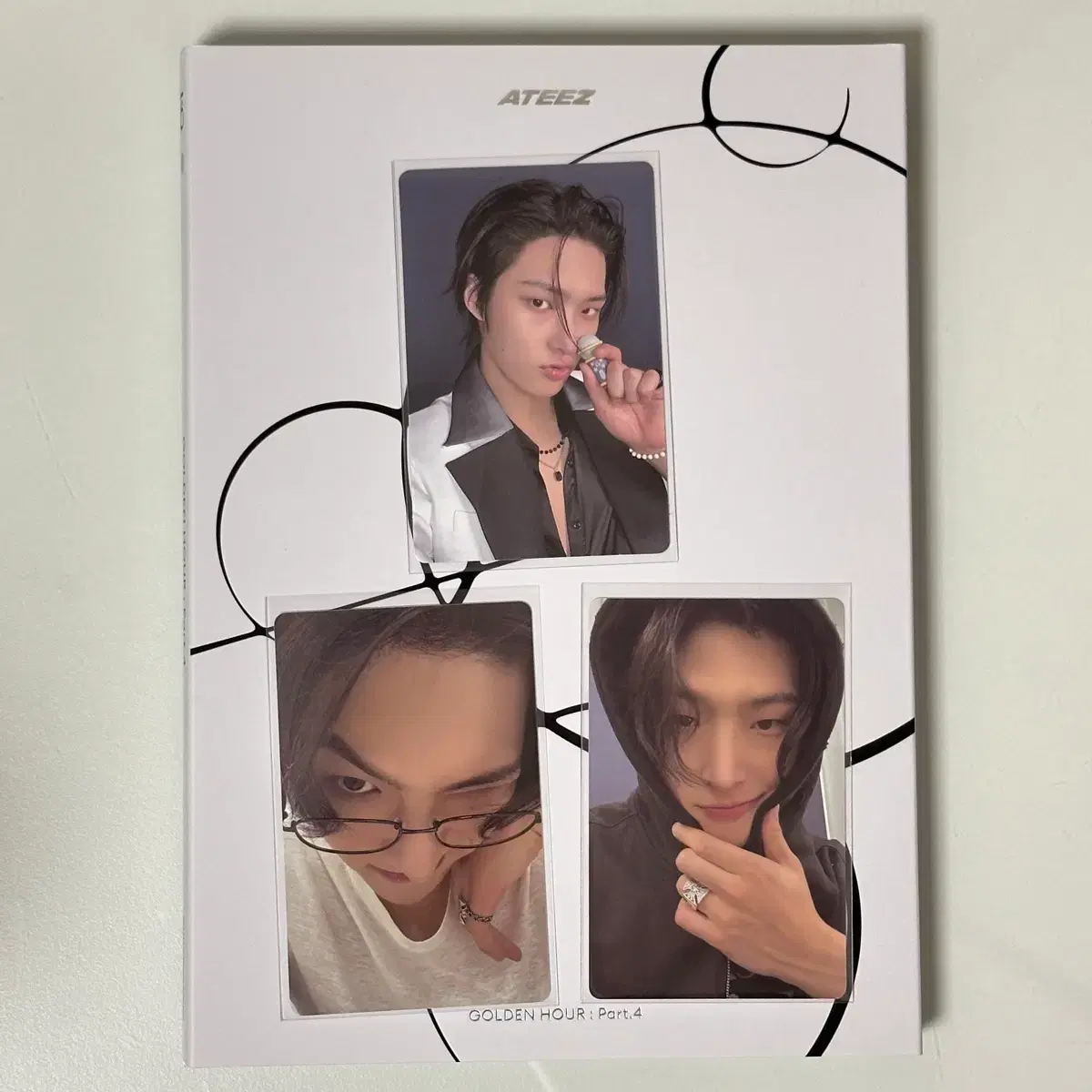 에이티즈 골든아워4 미공포 포카 포토카드 톡톡 돌잡이 민기