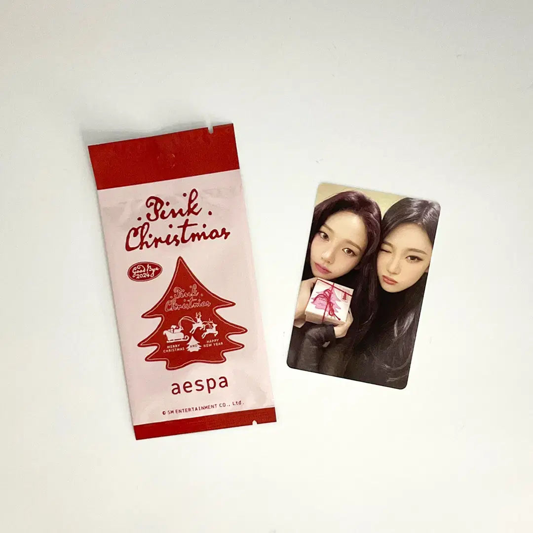 에스파 카리나 닝닝 2024 핑크크리스마스 유닛 포토카드 포카