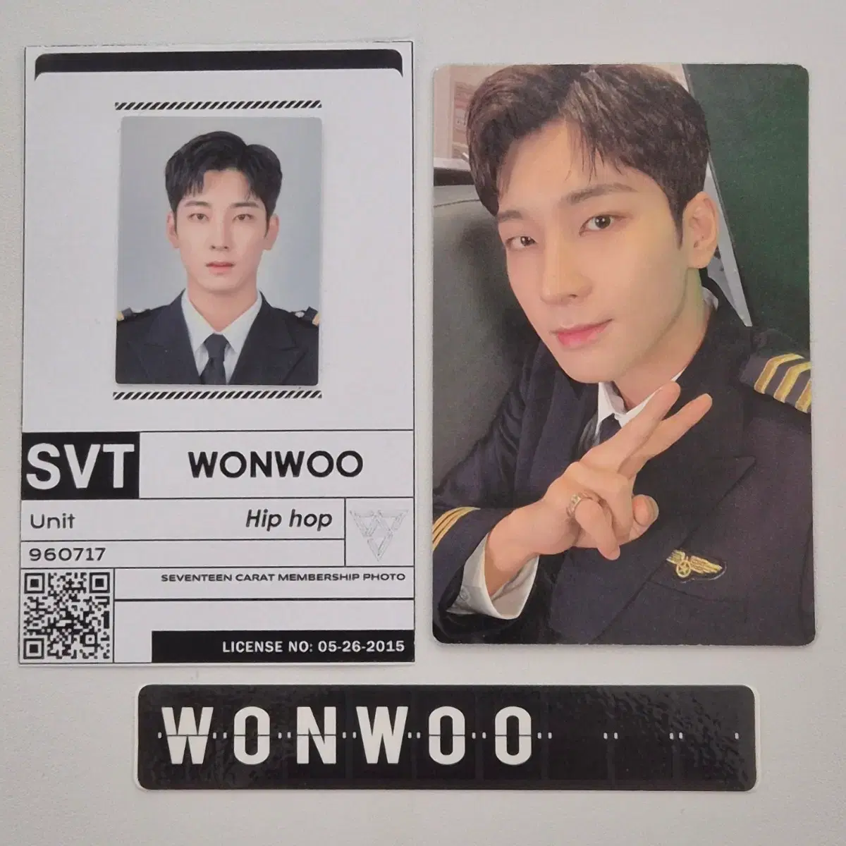 세븐틴 원우 항공틴 포카, 증사 풀셋 판매