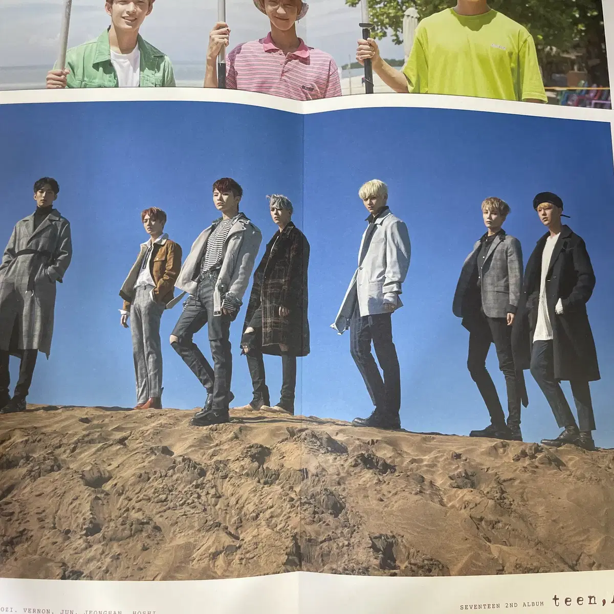 세븐틴 틴에이지 원우, 민규, 우지, 준, 버논 포카 및 구성품 7