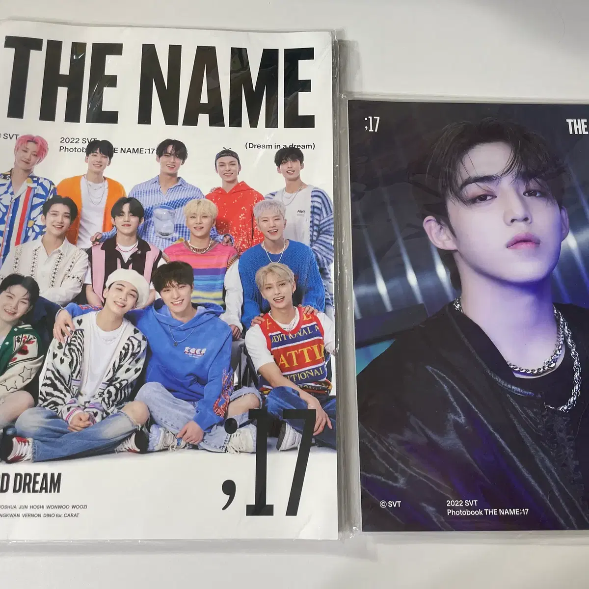 세븐틴 더 네임 포카 및 포토북 등(민규, 준 포함 포카 7장) 3