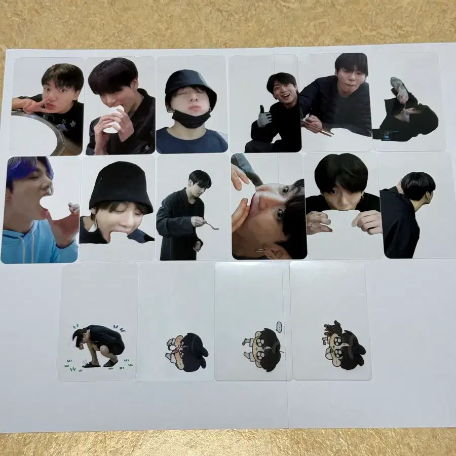 방탄소년단 정국 식사예절 투명 포카 포토카드