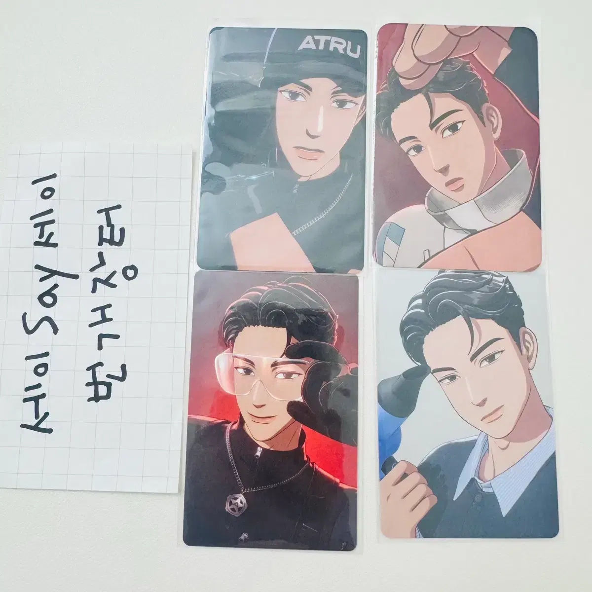 플레이브 하민 아크릴스틱 미니어처키링 미공포 포카 ㅅㅅㄹ포함 3
