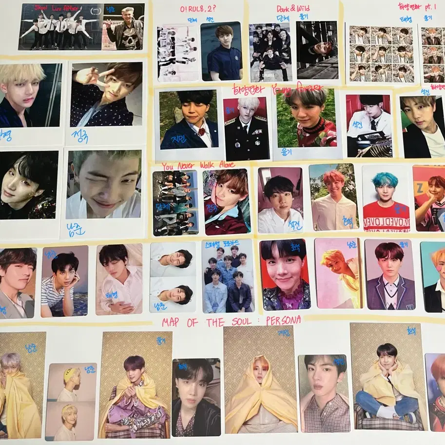 BTS 방탄소년단 공식 앨범 포카 포토카드 40장 1