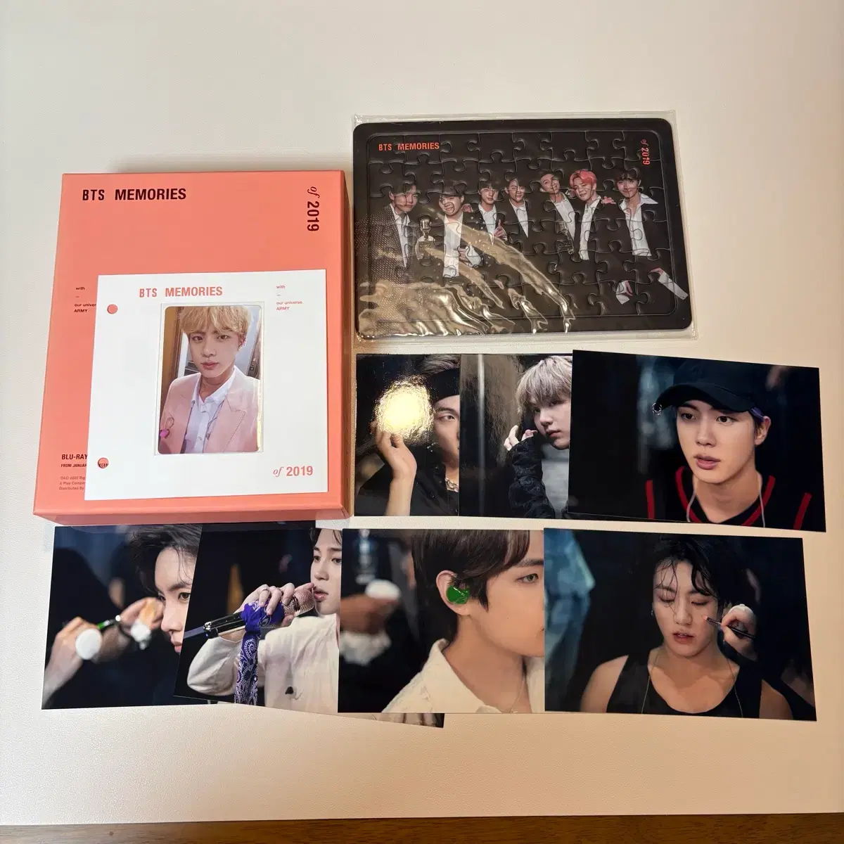 방탄 bts 2019 메모리즈 블루레이 블레 석진 진 jin 포카 특전