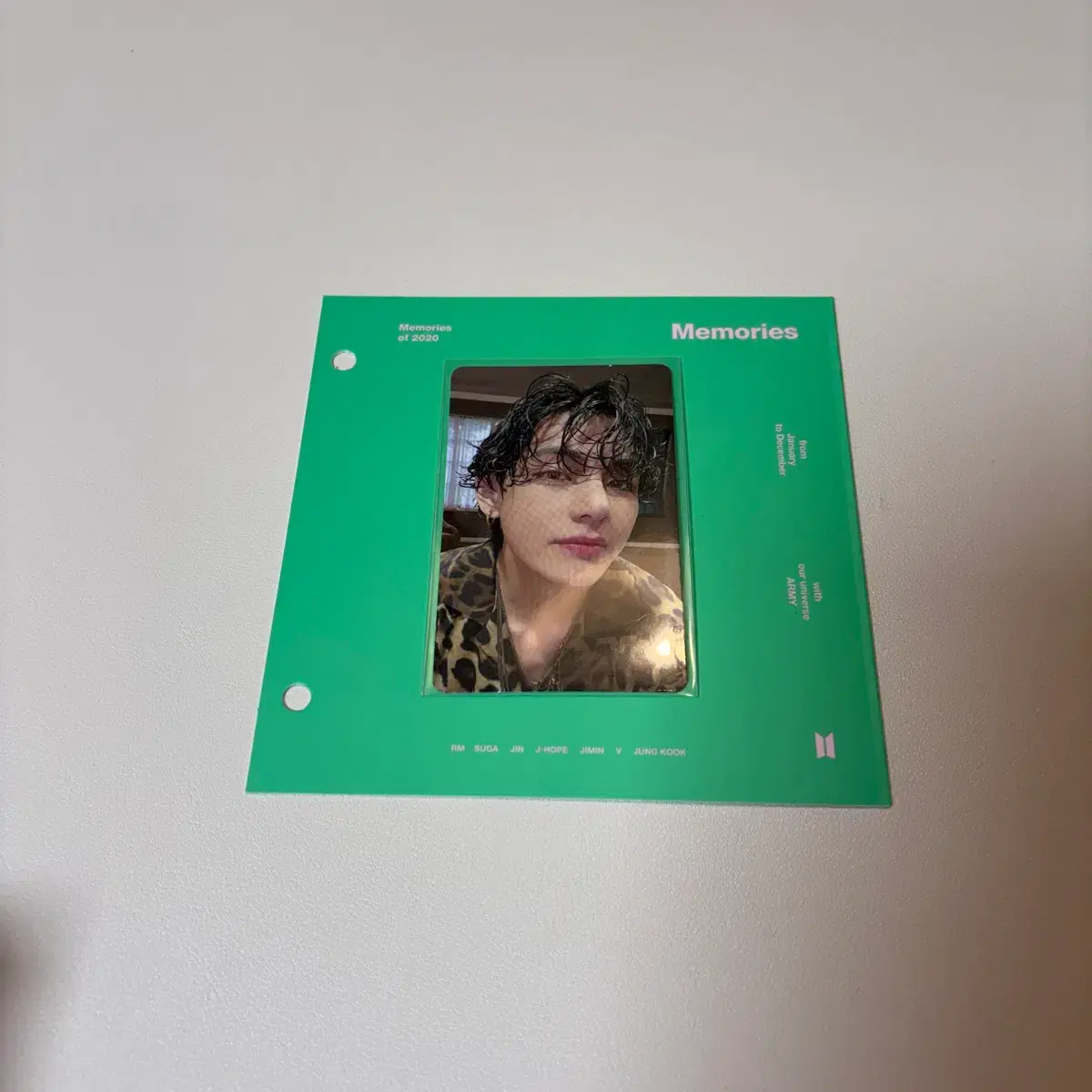방탄 bts 2020 메모리즈 블루레이 블레 태형 뷔 v 포카