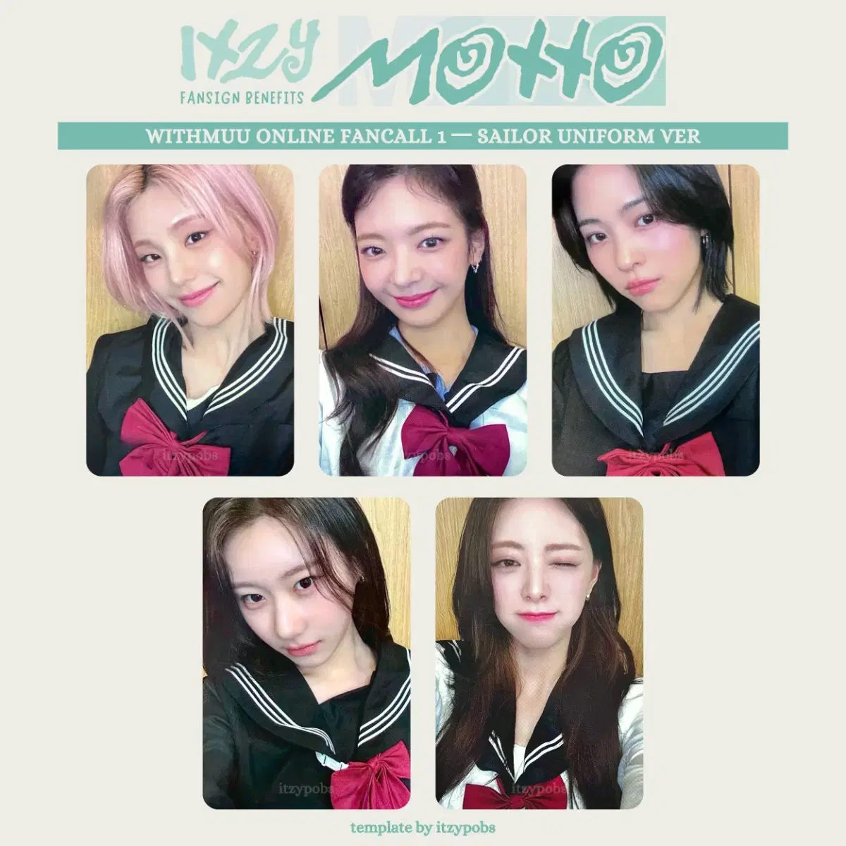 itzy 위드뮤 포카 리아 motto 세라복