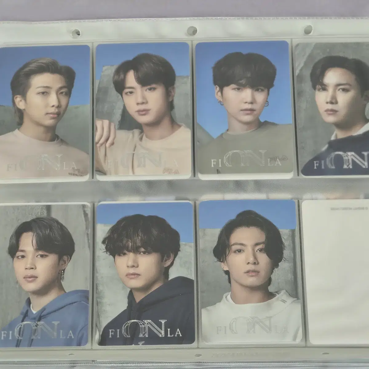 [S급]  fila 방탄 포카 방탄소년단 공식 지민 뷔 정국 포토카드 1