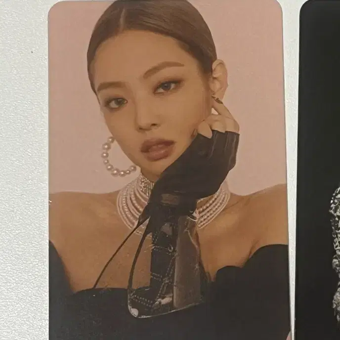 상태 최상) 블랙핑크 제니 스퀘어업 블랙 포토카드