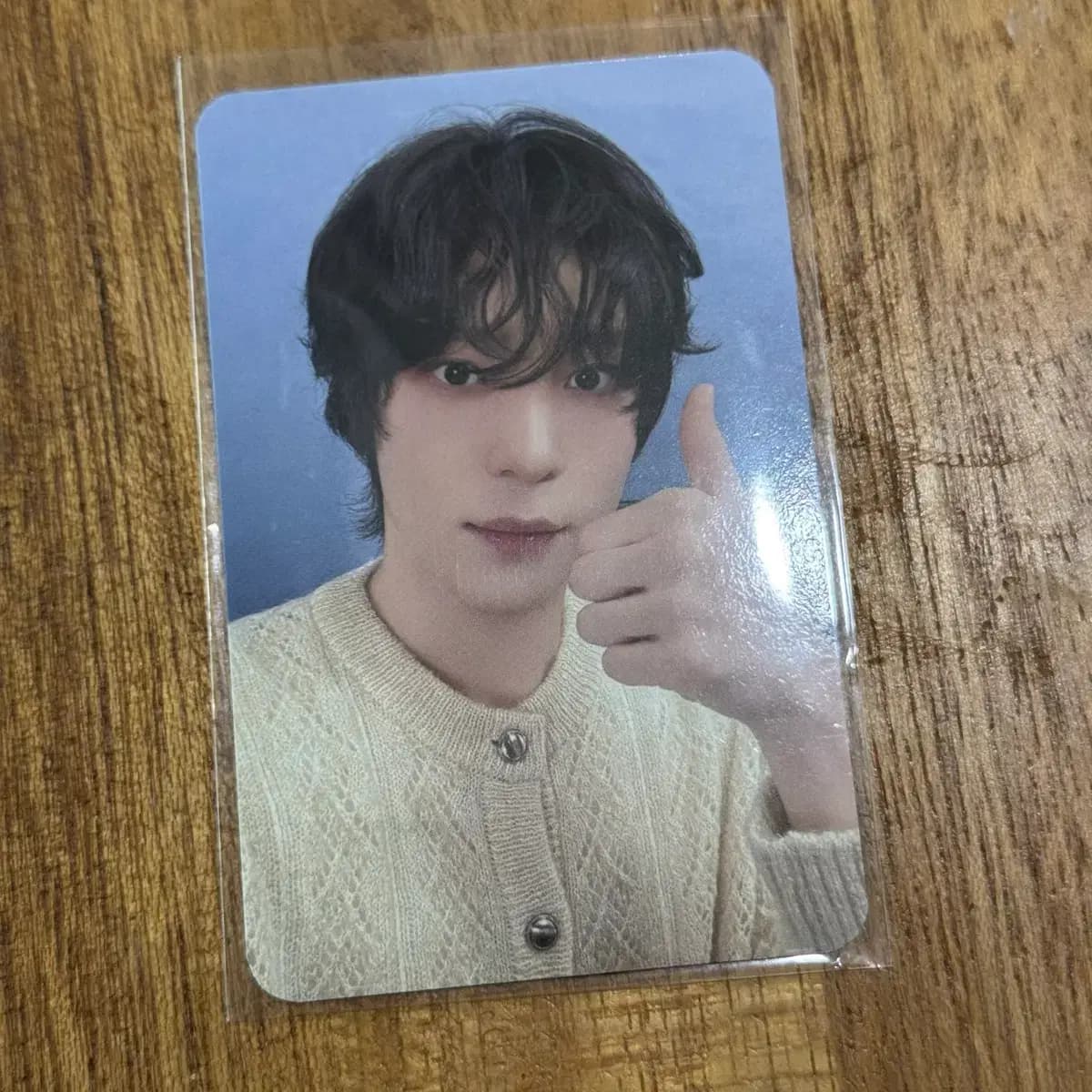 에이티즈 푸덩이 컵 슬리브 키링 윤호 포카