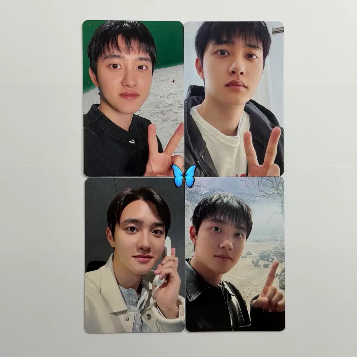 엑소 리버스 특전 큐큐뮤직 포카 미개봉 디오 경수