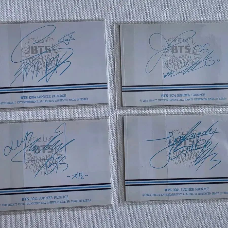 방탄 2014 일본 썸패 (썸머패키지) 포카 윤기, 지민, 태형, 정국 2