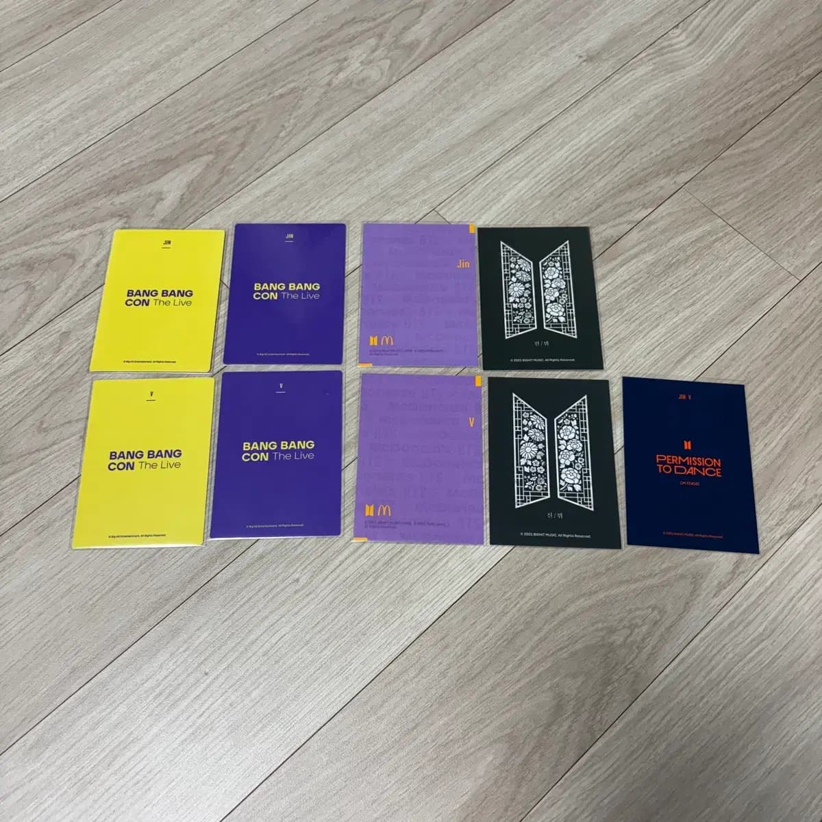 방탕 bts 방방콘 카드홀더 맥도날드 달마중 반지 퍼투댄 석진 태형 포카 2