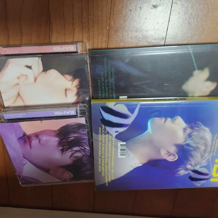 엑소 앨범(단체 유닛 백현) + 포카 7