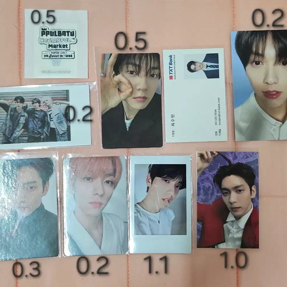 투바투 앨범 특전 포카 판매 연준 수빈 범규 태현 휴닝카이 2