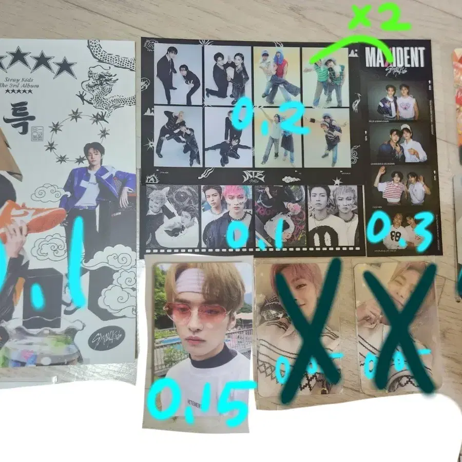 스키즈 포카 네컷 증사 포스터 6기 키트 포카 콜북 부채