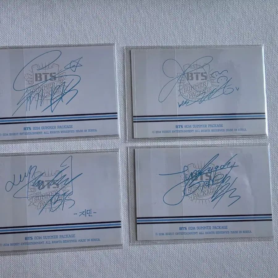 방탄 2014 일본 썸패 (썸머패키지) 포카 윤기, 지민, 태형, 정국 2