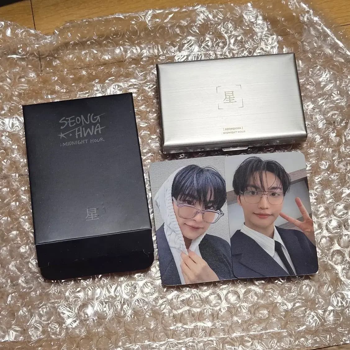 에이티즈 성화 생일 md 메탈 카드케이스 & 포카 2종