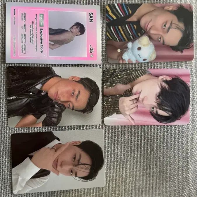 ateez 산 san 포카 팝업 럭드