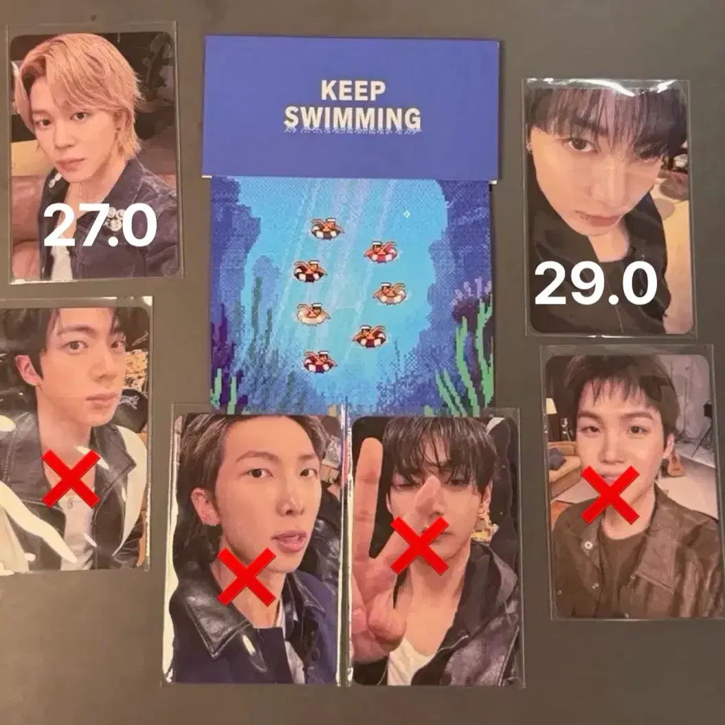 방탄 bts keep swimming 정국 지민 JK 이벤트 포카