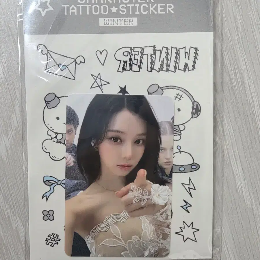 미개봉 존예 윈터 포카&타투 스티커