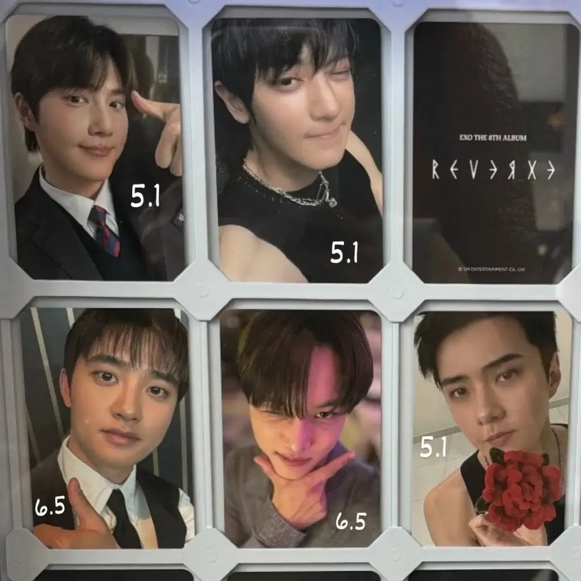엑소 홍콩 중국 오프라인 럭드 포카 특전 디오 경수 찬열 세훈 수호 레이