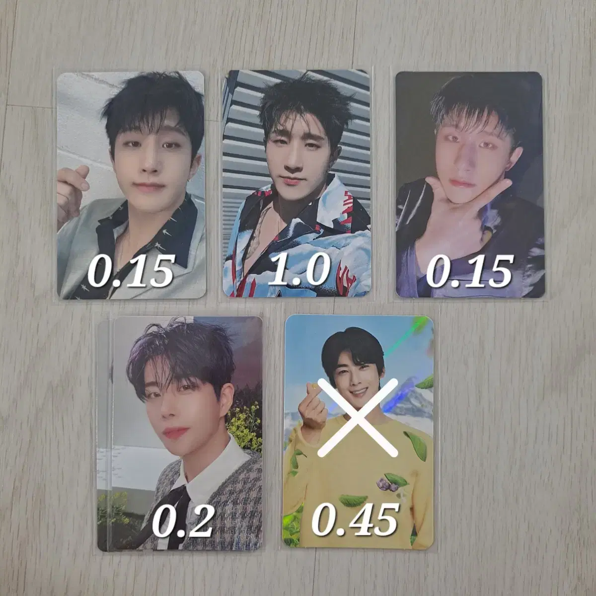 아스트로 엠제이 진진 차은우 문빈 윤산하 라키 포카 미공포 사나잇 팬콘 9