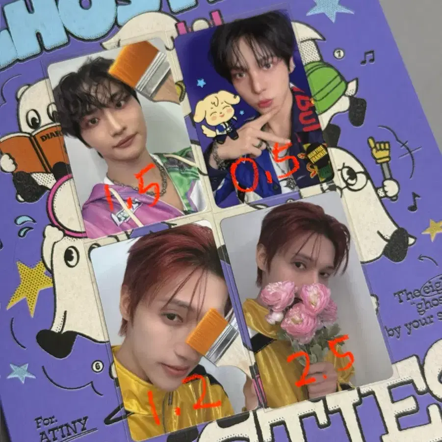 에이티즈 애니티즈팝업 포카 성화 우영 윤호 ateez