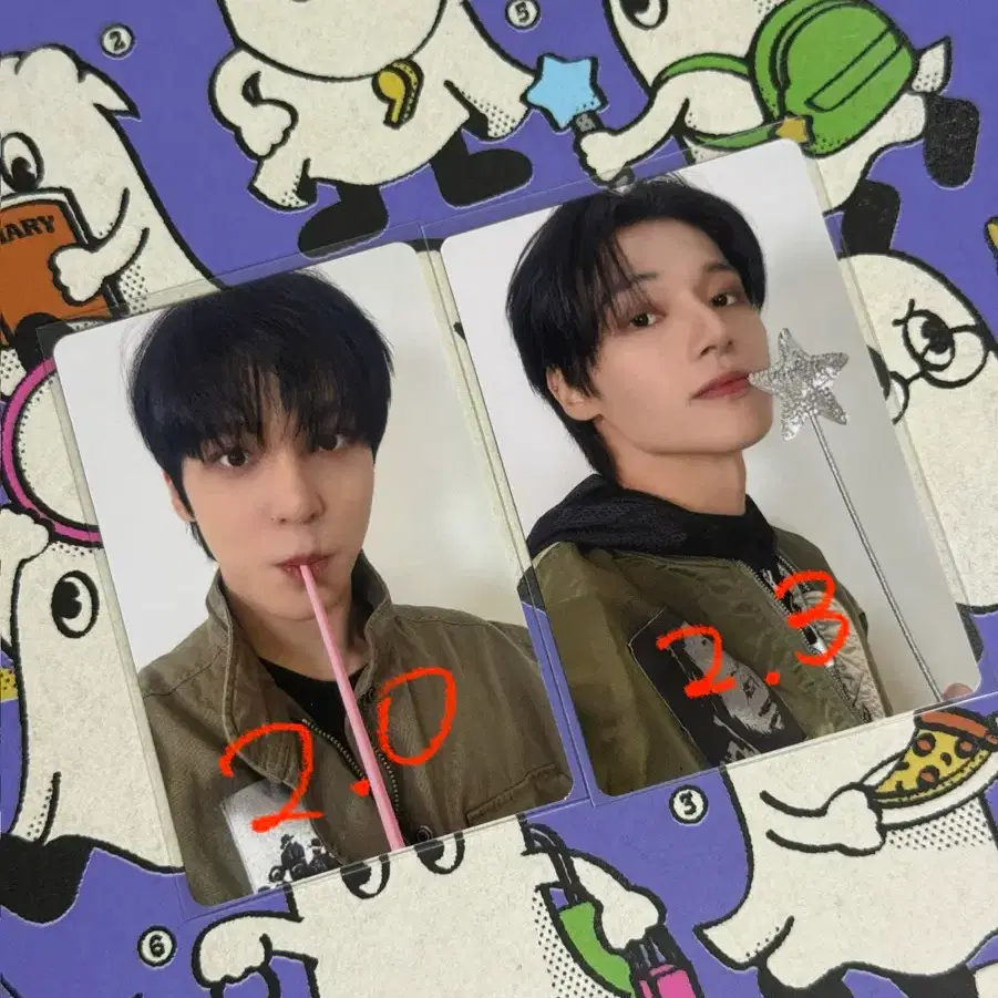 마이티즈 윤호 우영 포카 에이티즈 ateez