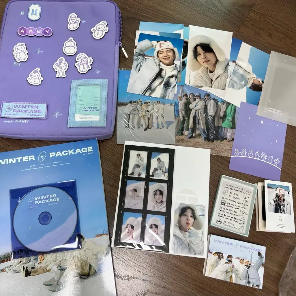 방탄 2021 윈터패키지 풀구성 지민(포카, 필름 포함)