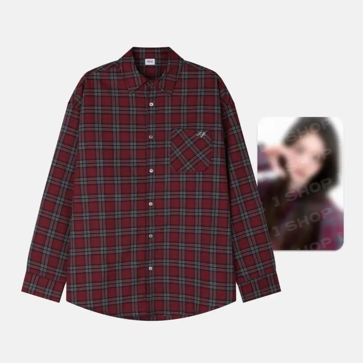 엔믹스 에디션 설윤 체크 셔츠 포카 분철 양도 1