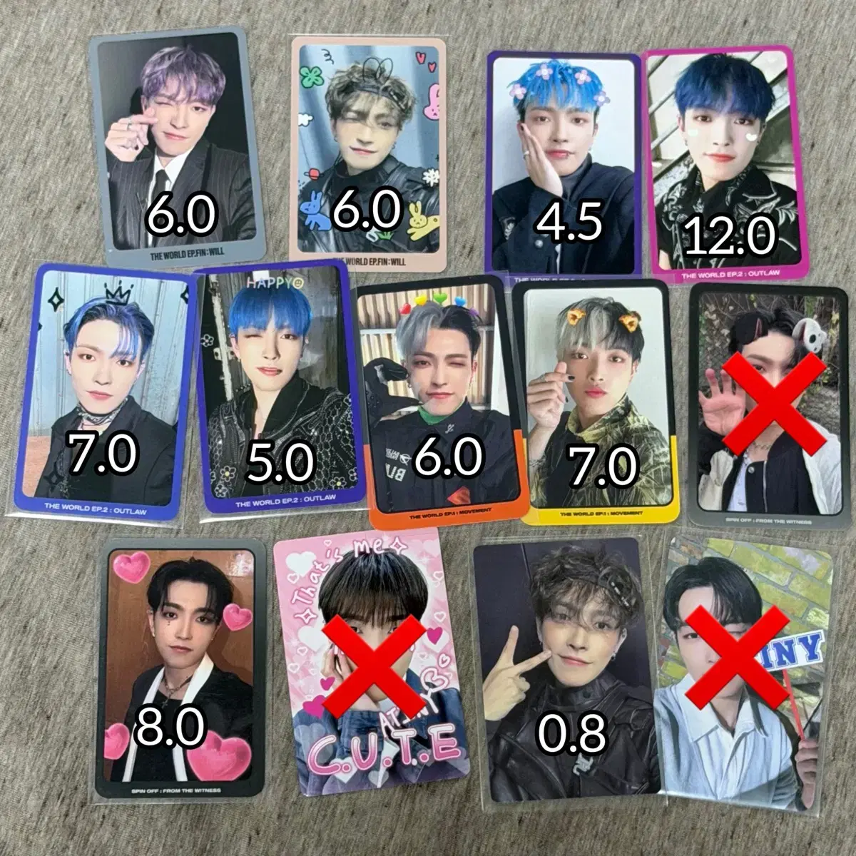 에이티즈 공방포카 양도 우영 성화 최산 ateez pc sell 1