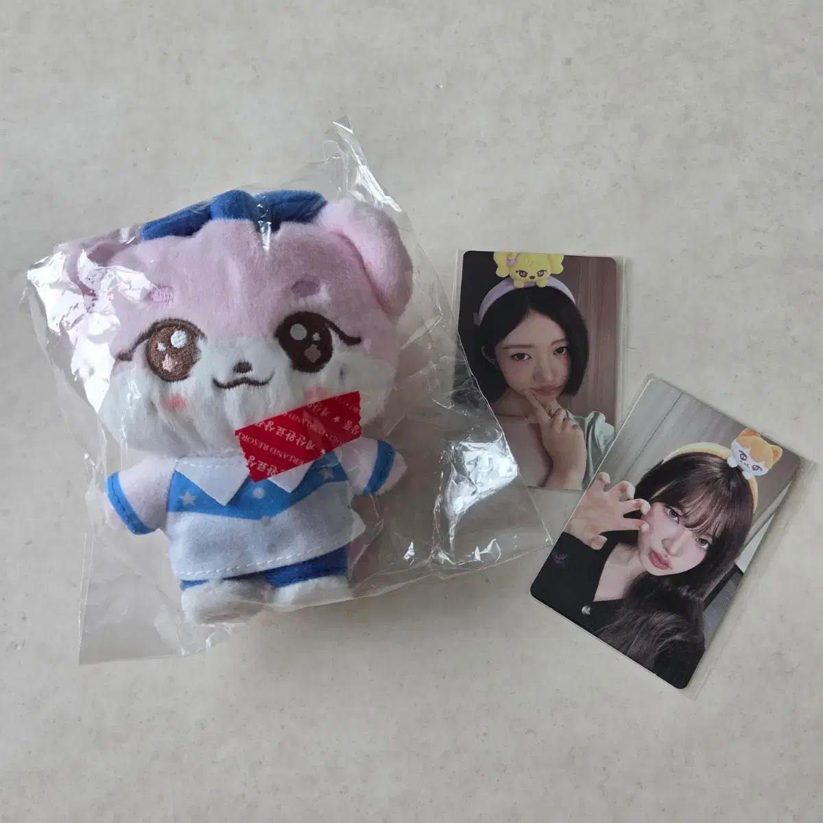 아이브 에버랜드 미니브 이서 이랑이 인형 키링 특전 레이 리즈 포카 1
