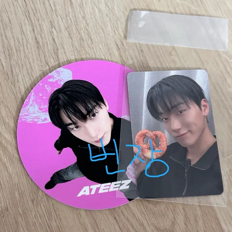 에이티즈 카페 팝업 특전 포카 코스터 최산 san ateez 골든아워5 1