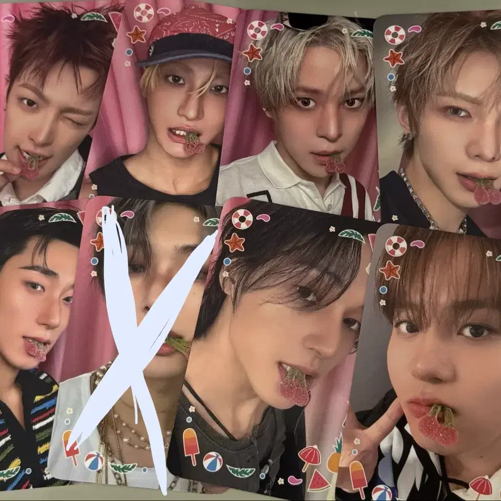 에이티즈 BAD 음중 미팬 포카 pc *민기 제외* set ateez 1