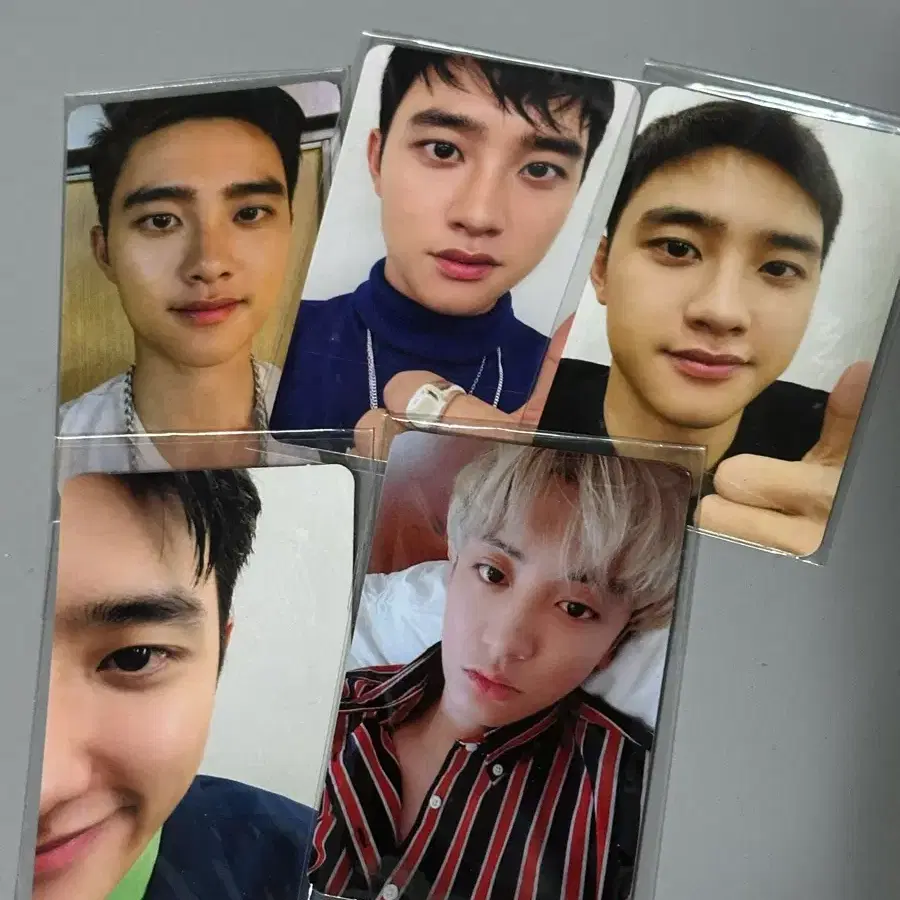 엑소 템포 + 러브샷 앨범 디오 도경수 찬열 포카 3
