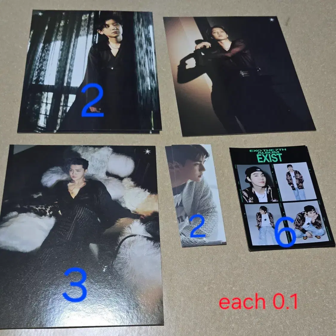 엑소 포카 엽서 3
