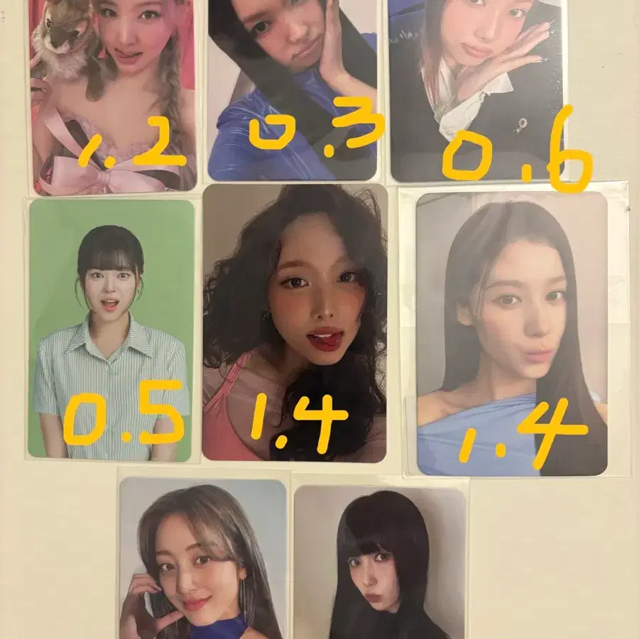 트와이스 나연 정연 사나 지효 미나 포카 판매 비오레 퓌