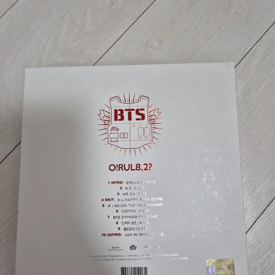 방탄소년단 BTS 엔오 O!RUL8,2 앨범 + 단체 정국포카 3