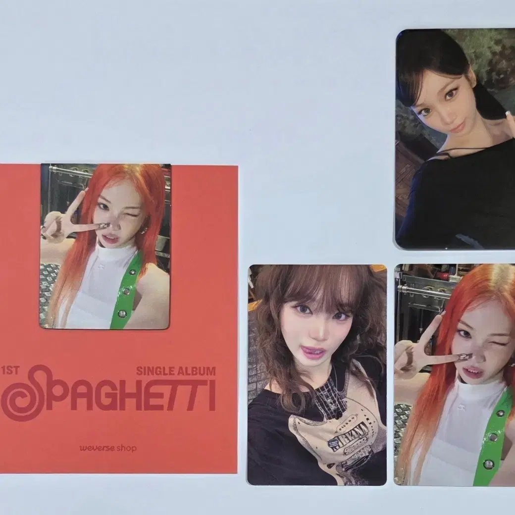 르세라핌 김채원 스파게티 위버스 퓨어플로우 Yes24 포카 포토카드