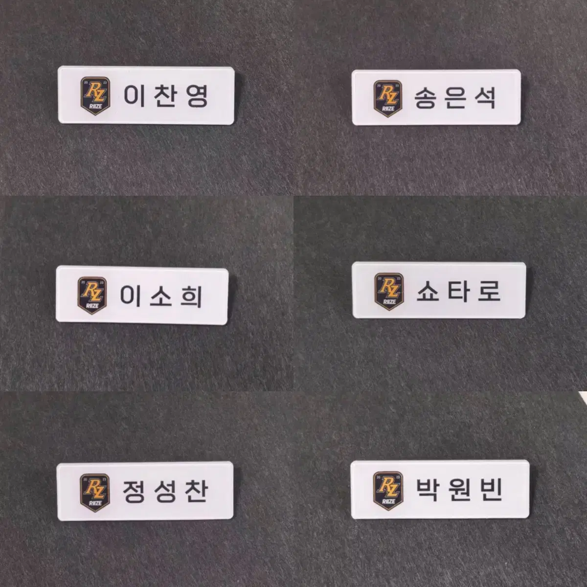 라이즈 명찰 뱃지 찬영 은석 소희 쇼타로 성찬 원빈 포카 인형 키링 3