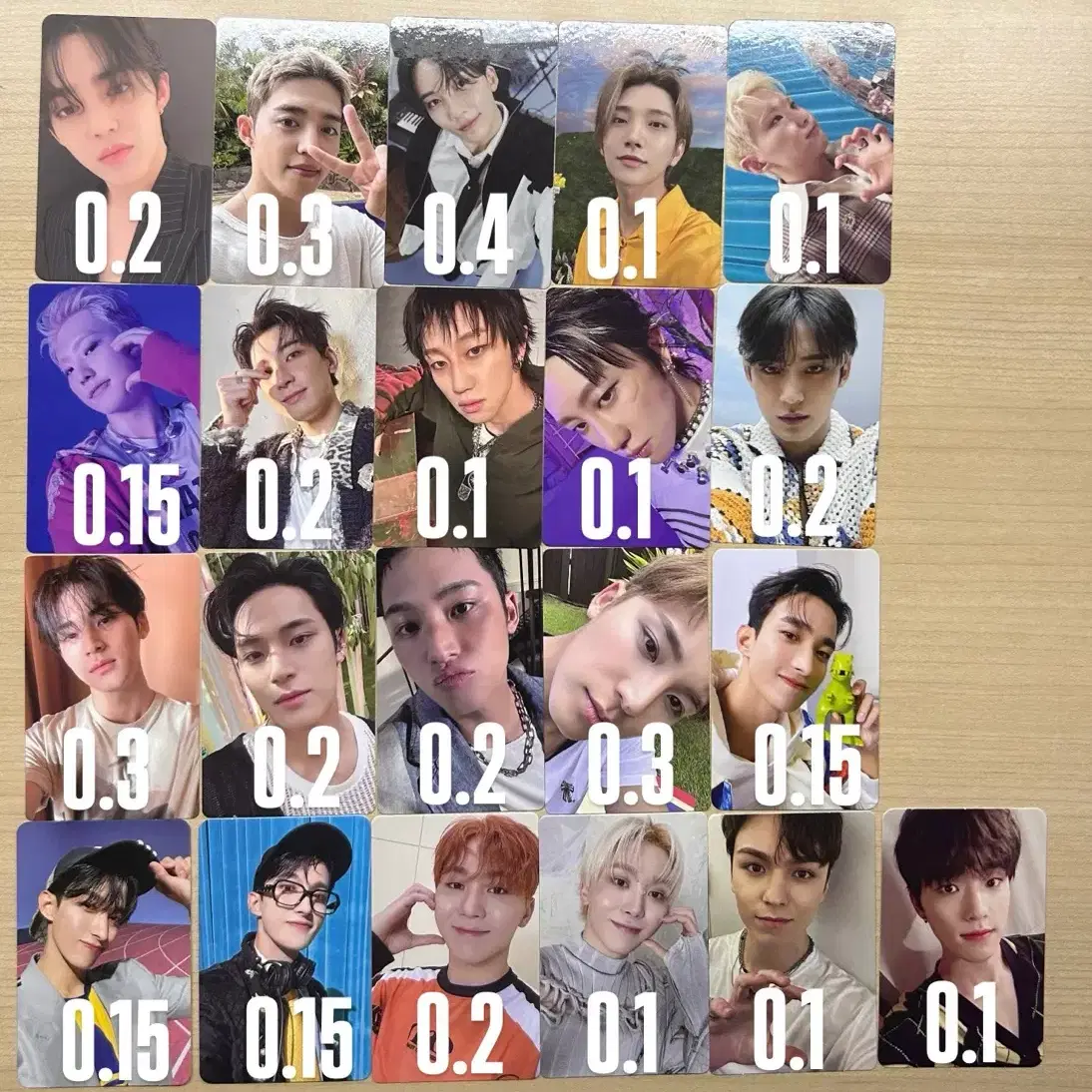 세븐틴 포카 에스쿱스정한조슈아호시원우디에잇민규도겸승관버논디노 1