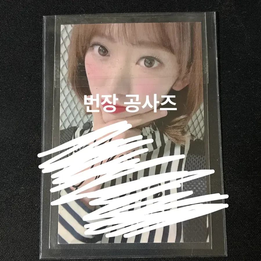 아이즈원 사쿠라 아육대 친필싸인 포카 1